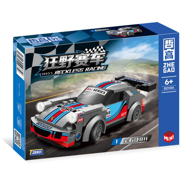 ZHEGAO DZ7001 7001 CUỘC ĐUA HOANG DÃ bộ đồ chơi xếp lắp ráp ghép mô hình RECKLESS RACING 673 khối
