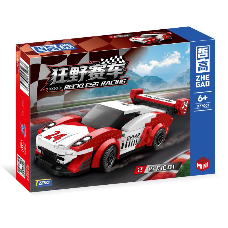 ZHEGAO DZ7001 7001 CUỘC ĐUA HOANG DÃ bộ đồ chơi xếp lắp ráp ghép mô hình RECKLESS RACING 673 khối