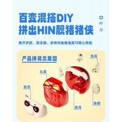 JAKI JK6819 6819 HỘP MÙ PIG MAN KỲ NGHỈ bộ đồ chơi xếp lắp ráp ghép mô hình Movie & Game GG BOND'S VACATION Phim Và Trò Chơi