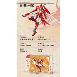 SLUBAN M38-B1271 B1271 1271 M38B1271 38-B1271 KINH ĐIỂN NÚI VÀ BIỂN SUZAKU MECHA FLAME IMMORTAL MASTER bộ đồ chơi xếp lắp ráp ghép mô hình 706 khối