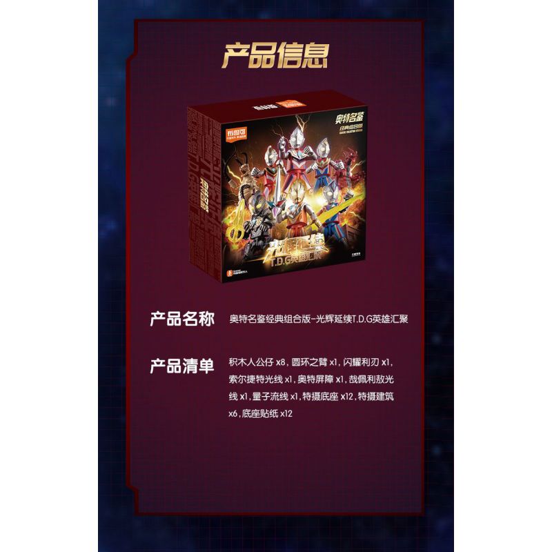 BLOKEES 73007 PHIÊN BẢN KẾT HỢP SIÊU CỔ ĐIỂN TIẾP NỐI BỘ SƯU TẬP VINH QUANG T.D.G HEROES bộ đồ chơi xếp lắp ráp ghép mô hình Movie & Game Phim Và Trò Chơi