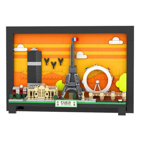 WANGE LIGAO DR.LUCK 4925 BƯU THIẾP THÀNH PHỐ PARIS bộ đồ chơi xếp lắp ráp ghép mô hình Architecture Công Trình Kiến Trúc 598 khối