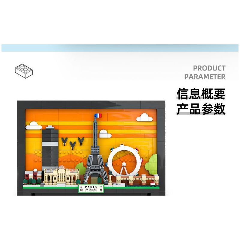 WANGE LIGAO DR.LUCK 4925 BƯU THIẾP THÀNH PHỐ PARIS bộ đồ chơi xếp lắp ráp ghép mô hình Architecture Công Trình Kiến Trúc 598 khối