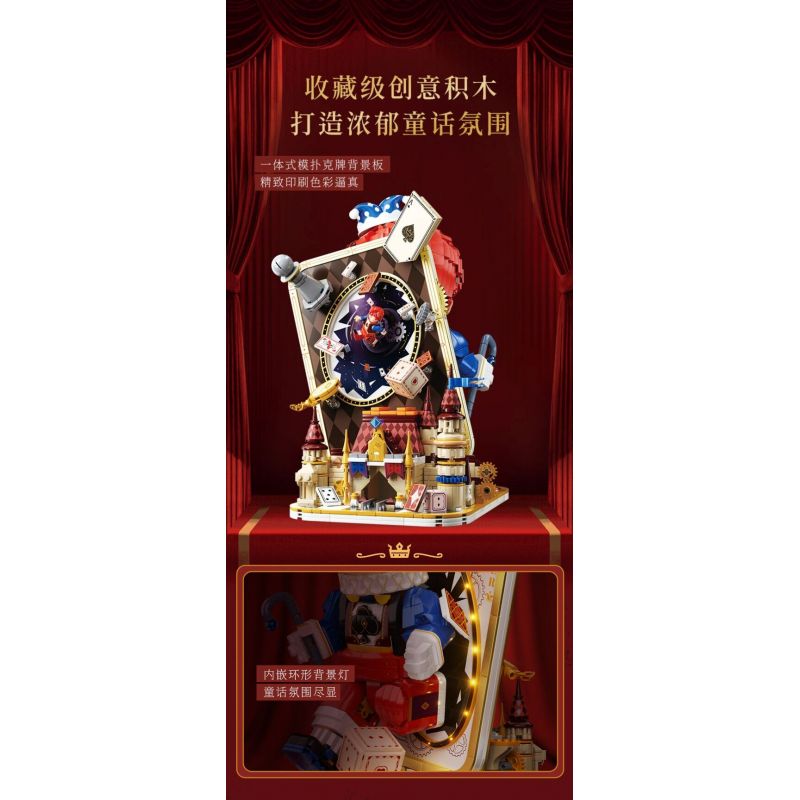 WEKKI 506187 NGÀY XỬA XƯA CHÚ HỀ POKER bộ đồ chơi xếp lắp ráp ghép mô hình JOKER POKER 1577 khối