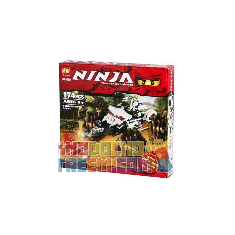 NOT Lego NUCKAL'S ATV 2518 Bela 9730 Lari 9730 xếp lắp ráp ghép mô hình XE ĐỊA HÌNH QUỶ ATV CỦA NUCKAL The Lego Ninjago Movie Ninja Lốc Xoáy 174 khối