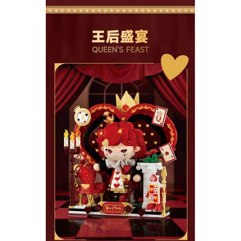 WEKKI 503189 VƯƠNG QUỐC POKER BỮA TIỆC CỦA NỮ HOÀNG bộ đồ chơi xếp lắp ráp ghép mô hình QUEEN'S FEAST 463 khối