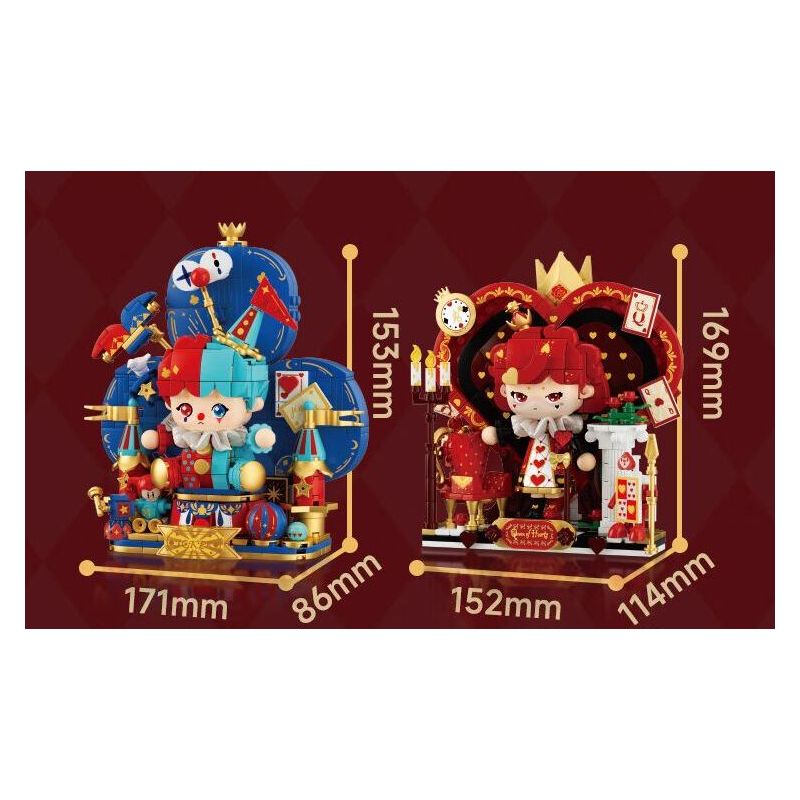 WEKKI 503191 VƯƠNG QUỐC POKER TRÒ CHƠI CỦA CÁC VỊ VUA bộ đồ chơi xếp lắp ráp ghép mô hình GAME OF KINGS 434 khối