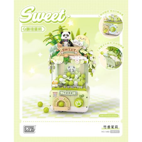 LOZ 1682 Q MÁY GACHA DỄ THƯƠNG BAMBOO JASMINE bộ đồ chơi xếp lắp ráp ghép mô hình 409 khối