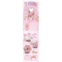 WEKKI 519001 CÔNG CHÚA TRONG MƠ BÀN TRANG ĐIỂM NHỎ MÀU HỒNG bộ đồ chơi xếp lắp ráp ghép mô hình Girl Con Gái