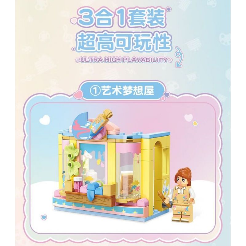 TOP TOY TC2513 2513 XÔ CỬA HÀNG ĐẦY MÀU SẮC bộ đồ chơi xếp lắp ráp ghép mô hình 300 khối