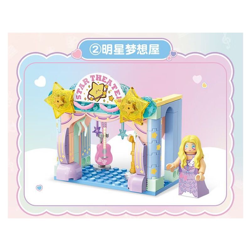 TOP TOY TC2513 2513 XÔ CỬA HÀNG ĐẦY MÀU SẮC bộ đồ chơi xếp lắp ráp ghép mô hình 300 khối