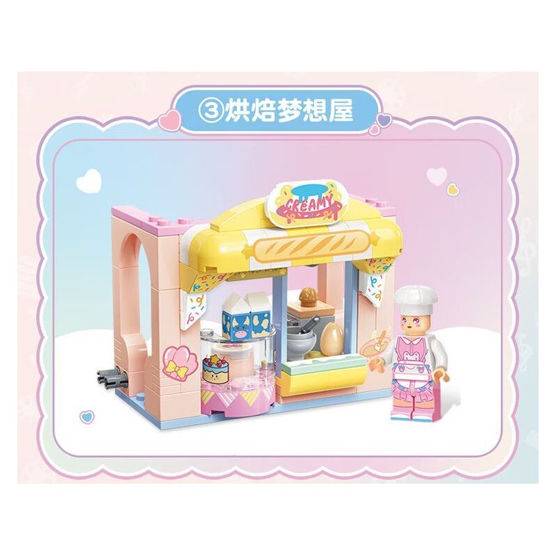TOP TOY TC2513 2513 XÔ CỬA HÀNG ĐẦY MÀU SẮC bộ đồ chơi xếp lắp ráp ghép mô hình 300 khối