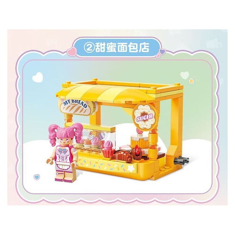 TOP TOY TC2513 2513 XÔ CỬA HÀNG ĐẦY MÀU SẮC bộ đồ chơi xếp lắp ráp ghép mô hình 300 khối