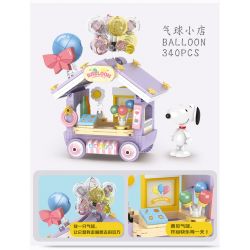 CACO S018 SNOOPY CỬA HÀNG BỎNG NGÔ bộ đồ chơi xếp lắp ráp ghép mô hình Movie & Game SNOOPY POPCORN Phim Và Trò Chơi 335 khối