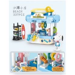 CACO S018 SNOOPY CỬA HÀNG BỎNG NGÔ bộ đồ chơi xếp lắp ráp ghép mô hình Movie & Game SNOOPY POPCORN Phim Và Trò Chơi 335 khối