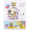 CACO S020 SNOOPY QUÁN TRÀ SỮA bộ đồ chơi xếp lắp ráp ghép mô hình Movie & Game SNOOPY MILK TEA Phim Và Trò Chơi 336 khối