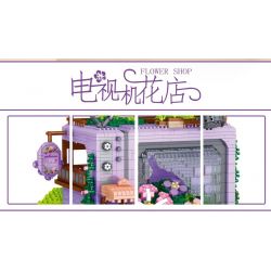 ZHEGAO LZ8296 8296 CỬA HÀNG HOA TIVI bộ đồ chơi xếp lắp ráp ghép mô hình FLOWER SHOP 3396 khối