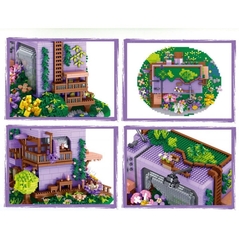 ZHEGAO LZ8296 8296 CỬA HÀNG HOA TIVI bộ đồ chơi xếp lắp ráp ghép mô hình FLOWER SHOP 3396 khối