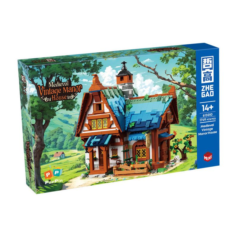 ZHEGAO 613010 non Lego TRANG VIÊN THỜI TRUNG CỔ bộ đồ chơi xếp lắp ráp ghép mô hình Medieval Castle MEDIEVAL VINTAGE MANOR HOUSE Chiến Tranh Trung Cổ 1749 khối