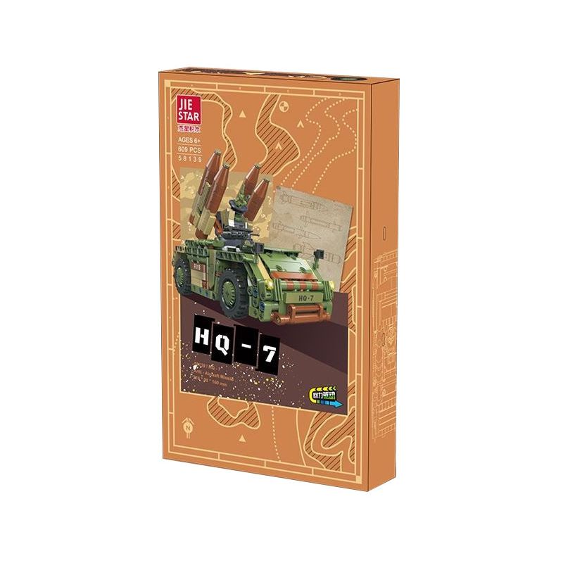 JIESTAR 58139 XE PHÓNG TÊN LỬA PHÒNG KHÔNG HQ-7 bộ đồ chơi xếp lắp ráp ghép mô hình Technic Kỹ Thuật Công Nghệ Cao Mô Hình Phương Tiện 609 khối