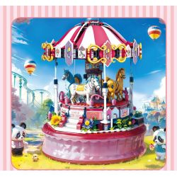 ZHEGAO 663017 BĂNG CHUYỀN bộ đồ chơi xếp lắp ráp ghép mô hình CAROUSEL 591 khối