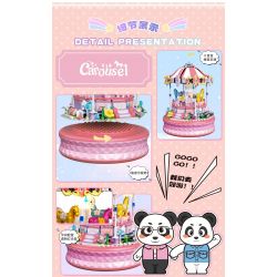 ZHEGAO 663017 BĂNG CHUYỀN bộ đồ chơi xếp lắp ráp ghép mô hình CAROUSEL 591 khối