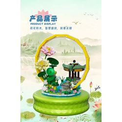 ZHEGAO 623004 ÁNH TRĂNG TRÊN AO SEN bộ đồ chơi xếp lắp ráp ghép mô hình LOTUS POND MOONLIGHT 720 khối