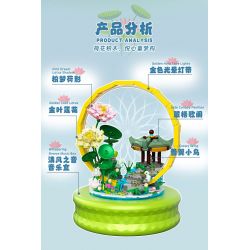 ZHEGAO 623004 ÁNH TRĂNG TRÊN AO SEN bộ đồ chơi xếp lắp ráp ghép mô hình LOTUS POND MOONLIGHT 720 khối