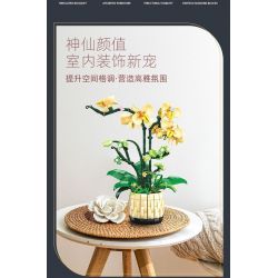 JIESTAR JJ9067 9067 CHẬU CÂY PHONG LAN bộ đồ chơi xếp lắp ráp ghép mô hình Creator ORCHID GRACE Sáng Tạo 971 khối