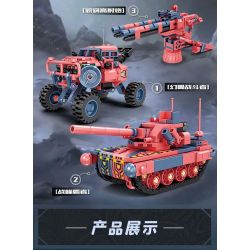 Bozhi 81062 MÁY KHOA HỌC VIỄN TƯỞNG bộ đồ chơi xếp lắp ráp ghép mô hình Military Army COMPOSITE DEFORMATION Quân Sự Bộ Đội 760 khối