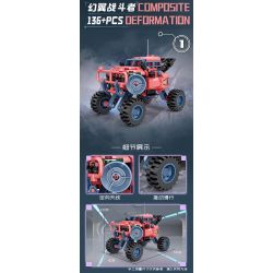 Bozhi 81062 MÁY KHOA HỌC VIỄN TƯỞNG bộ đồ chơi xếp lắp ráp ghép mô hình Military Army COMPOSITE DEFORMATION Quân Sự Bộ Đội 760 khối