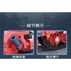 Bozhi 81062 MÁY KHOA HỌC VIỄN TƯỞNG bộ đồ chơi xếp lắp ráp ghép mô hình Military Army COMPOSITE DEFORMATION Quân Sự Bộ Đội 760 khối