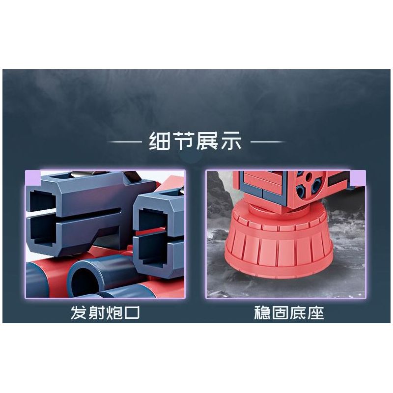 Bozhi 81062 MÁY KHOA HỌC VIỄN TƯỞNG bộ đồ chơi xếp lắp ráp ghép mô hình Military Army COMPOSITE DEFORMATION Quân Sự Bộ Đội 760 khối