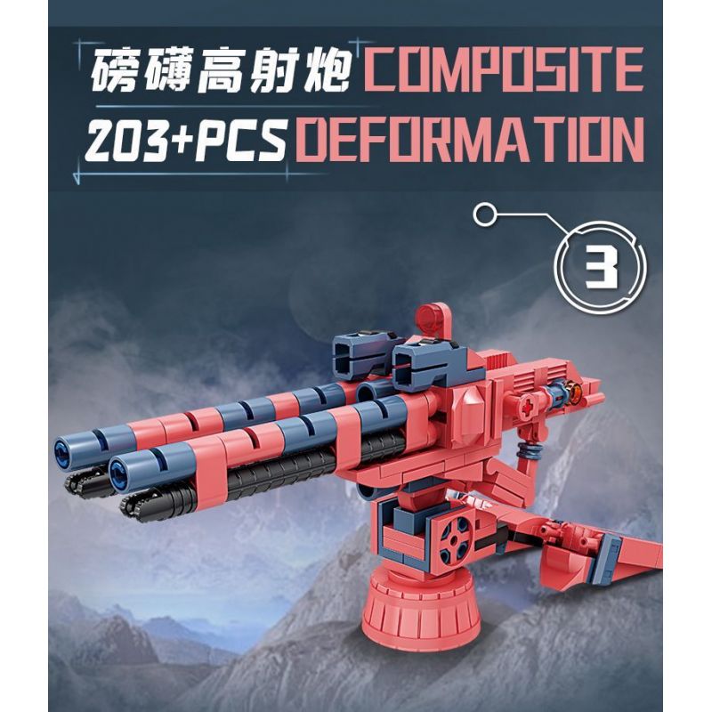 Bozhi 81062 MÁY KHOA HỌC VIỄN TƯỞNG bộ đồ chơi xếp lắp ráp ghép mô hình Military Army COMPOSITE DEFORMATION Quân Sự Bộ Đội 760 khối