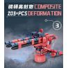 Bozhi 81062 MÁY KHOA HỌC VIỄN TƯỞNG bộ đồ chơi xếp lắp ráp ghép mô hình Military Army COMPOSITE DEFORMATION Quân Sự Bộ Đội 760 khối