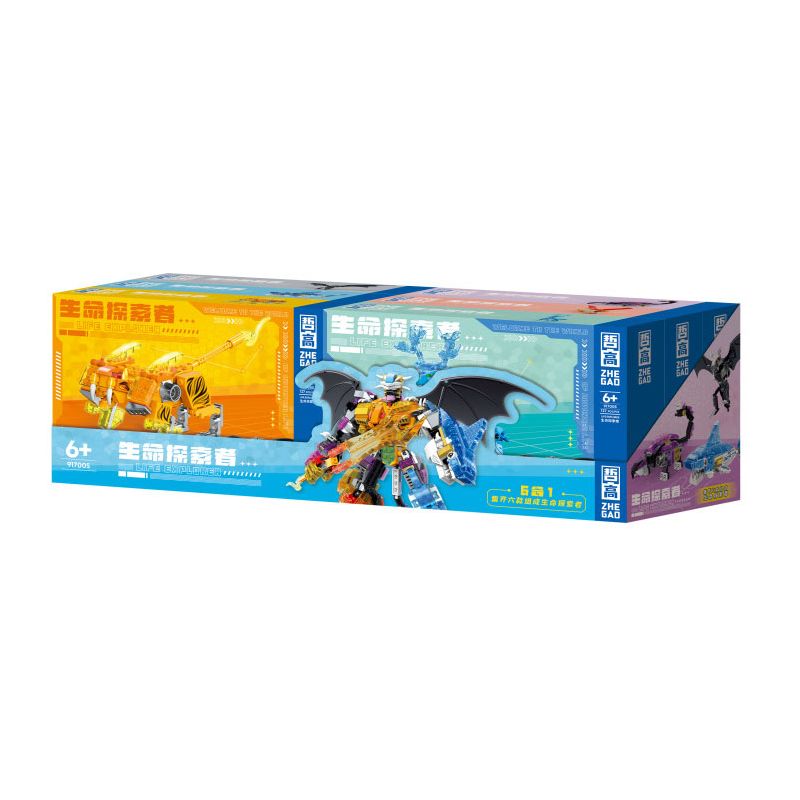 ZHEGAO 917005 non Lego SỰ KẾT HỢP CỦA LIFE EXPLORER 6 bộ đồ chơi xếp lắp ráp ghép mô hình 684 khối