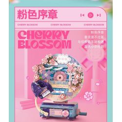 SEMBO 611097 GIAI ĐIỆU HOA TRONG NHÀ BẢN TÌNH CA ÁNH SÁNG bộ đồ chơi xếp lắp ráp ghép mô hình Arts & Crafts FLOWER MOVEMENT 348 khối