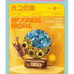 SEMBO 611099 GIAI ĐIỆU NGÔN NGỮ HOA TRONG TIỆM ÂM THANH NHẸ NHÀNG CỦA SÓNG LÚA MÌ bộ đồ chơi xếp lắp ráp ghép mô hình Arts & Crafts FLOWER MOVEMENT 367 khối