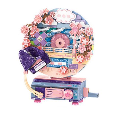 SEMBO 611100 GIAI ĐIỆU HOA TRONG NHÀ LỜI MỞ ĐẦU MÀU HỒNG bộ đồ chơi xếp lắp ráp ghép mô hình Arts & Crafts FLOWER MOVEMENT 362 khối