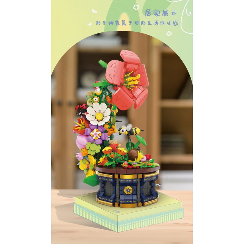 Kazi KY81122 81122 BUỔI HÒA NHẠC RỪNG RẬM bộ đồ chơi xếp lắp ráp ghép mô hình Arts & Crafts JUNGLE CONCERT 1426 khối