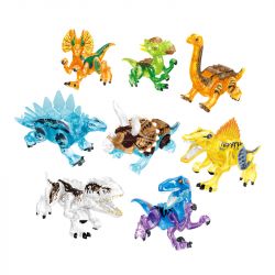 ZHEGAO 971001 CÔNG VIÊN KHỦNG LONG TRUNG QUỐC 8 LOẠI bộ đồ chơi xếp lắp ráp ghép mô hình