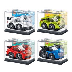 GAOMISI T1067 1067 XE THỂ THAO MINI 4 MẪU bộ đồ chơi xếp lắp ráp ghép mô hình Racers CARS Đua Tốc Độ 473 khối