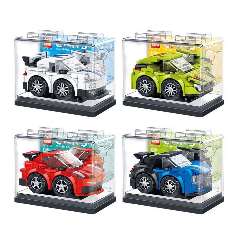 Lego GAOMISI T1067 Cars Xếp hình lắp ráp ghép mô hình Xe thể thao mini 4 mẫu