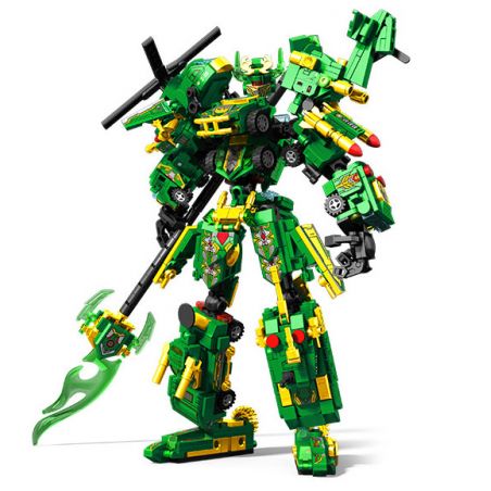 SEMBO 103334 CƠ GIÁP THÉP THÁNH VÕ TRUNG THÀNH QUAN VŨ bộ đồ chơi xếp lắp ráp ghép mô hình 963 khối