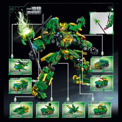 SEMBO 103334 CƠ GIÁP THÉP THÁNH VÕ TRUNG THÀNH QUAN VŨ bộ đồ chơi xếp lắp ráp ghép mô hình 963 khối