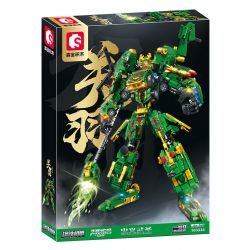 SEMBO 103334 CƠ GIÁP THÉP THÁNH VÕ TRUNG THÀNH QUAN VŨ bộ đồ chơi xếp lắp ráp ghép mô hình 963 khối