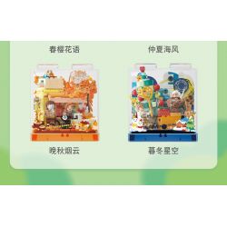 AREA-X AX0103 0103 NIỀM VUI BỐN MÙA NGÔN NGỮ CỦA HOA ANH ĐÀO XUÂN bộ đồ chơi xếp lắp ráp ghép mô hình SPRING CAMPING