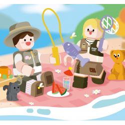 AREA-X AX0104 0104 VUI BỐN MÙA GIÓ BIỂN GIỮA HÈ bộ đồ chơi xếp lắp ráp ghép mô hình SUMMER CAMPING