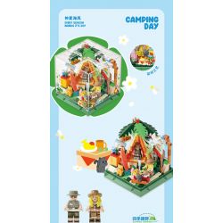 AREA-X AX0104 0104 VUI BỐN MÙA GIÓ BIỂN GIỮA HÈ bộ đồ chơi xếp lắp ráp ghép mô hình SUMMER CAMPING