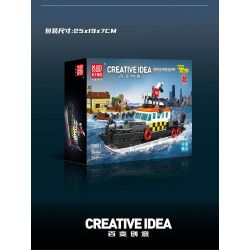 MouldKing 10081 Mould King 10081 TÀU CỨU HỘ ĐA NĂNG CỦA ANH bộ đồ chơi xếp lắp ráp ghép mô hình City BRITISH MULTI-FUNCTIONAL RESCUE BOAT Thành Phố 364 khối